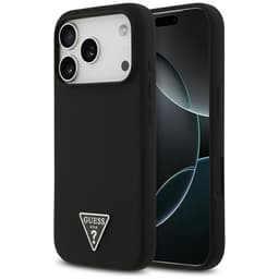 Guess Mobilskal till iPhone 17 Pro MagSafe Silikon Triangle Logo - Svart