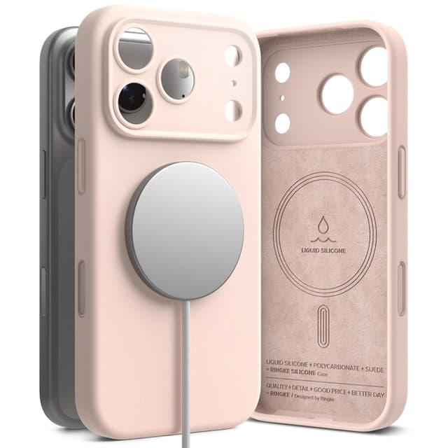 Ringke Mobilskal till iPhone 17 Pro Magsafe Magnetic Silikon - Rosa