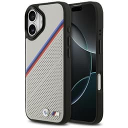 BMW Mobilskal till iPhone 17 MagSafe M Tricolor Metal Logo - Grå