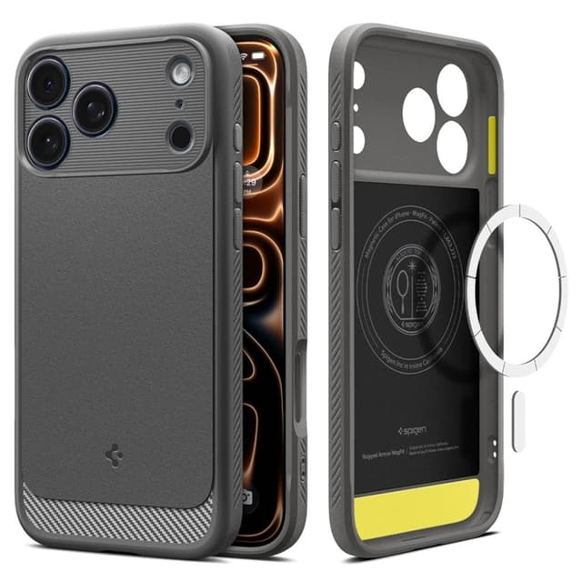 Spigne Mobilskal till iPhone 17 Pro Magsafe Rugged Armor - Grå