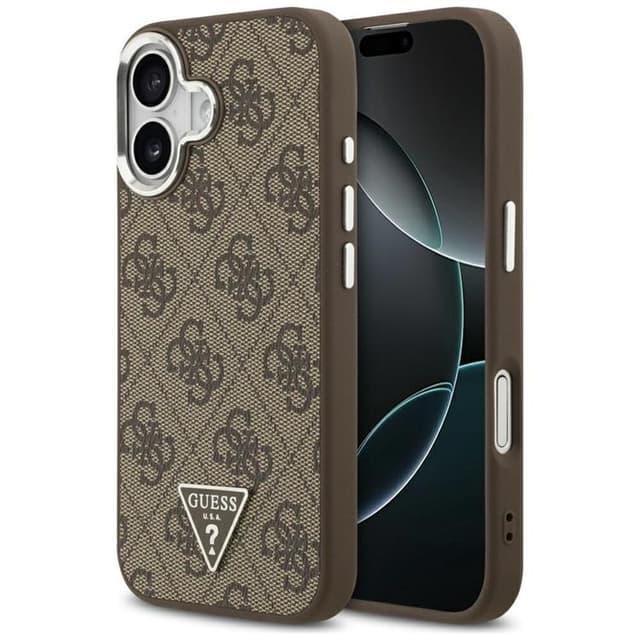 Guess Mobilskal till iPhone 17 MagSafe 4G Triangle Logo - Brun