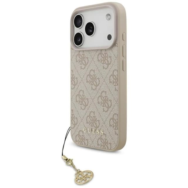 Guess Mobilskal till iPhone 17 Pro MagSafe 4G Charms Collection - Rosa