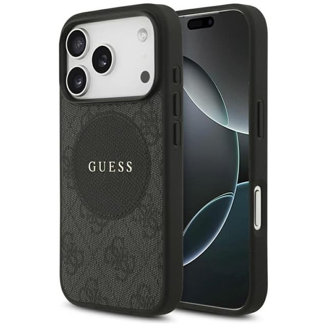 Guess Mobilskal till iPhone 17 Pro MagSafe 4G Circle Classic Logo - Svart