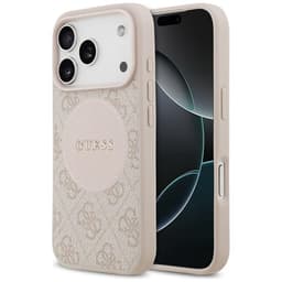Guess Mobilskal till iPhone 17 Pro MagSafe 4G Circle Classic Logo - Rosa
