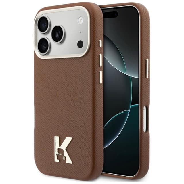 Karl Lagerfeld Mobilskal För iPhone 17 Pro MagSafe Karl Head Logo - Brun