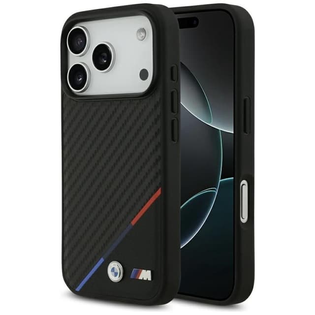 BMW Mobilskal till iPhone 17 Pro MagSafe M Carbon Tricolor Line