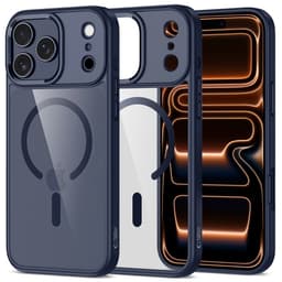Tech-Protect Telefontaske til iPhone 17 Pro Magsafe - Mørkeblå/Klar