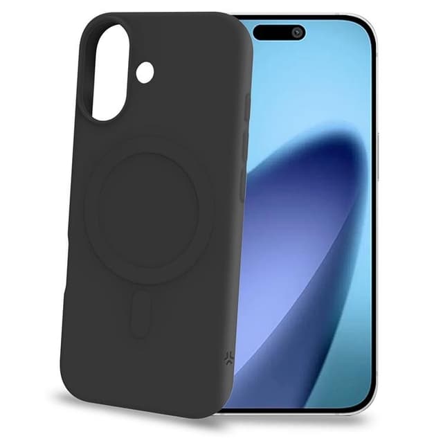 Celly telefontaske til iPhone 17 MagSafe Cromo blød gummi - sort