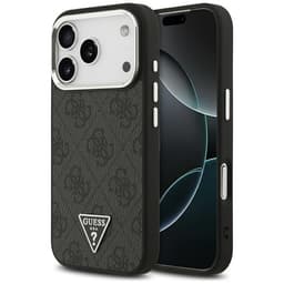 Guess Mobilskal till iPhone 17 Pro MagSafe 4G Triangle Logo - Svart Silver