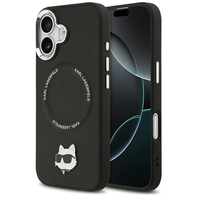 Karl Lagerfeld Mobilskal till iPhone 17 MagSafe Choupette Pin - Svart