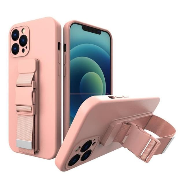 Galaxy S22 Ultra Skal Rope Silicone Strap - Rosa - Elgiganten