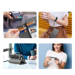 Dux Ducis iPhone 15 Pro Max Plånboksfodral Lawa Läder - Grå