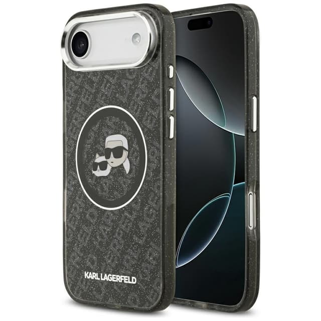 Karl Lagerfeld Mobilskal till iPhone Air Magsafe Glitter Karl Och Choupette Head