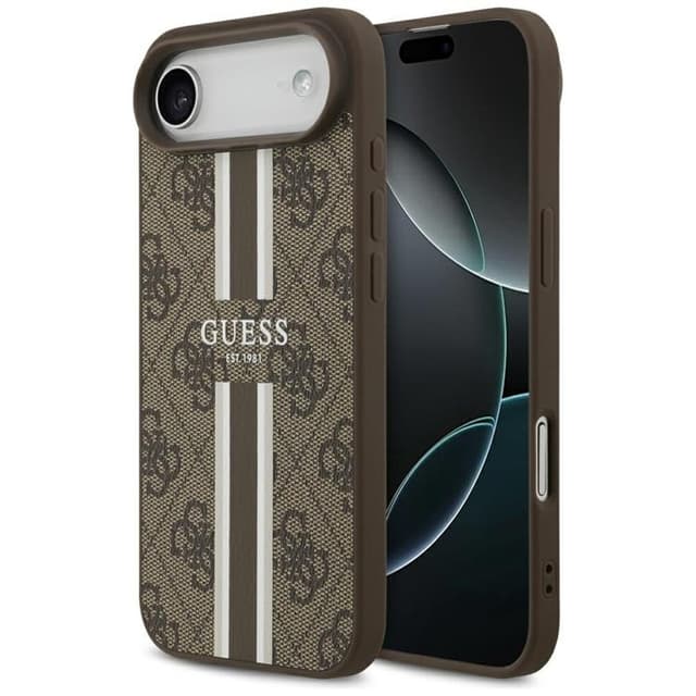 Guess Mobilskal till iPhone Air MagSafe 4G Printed Stripes - Brun