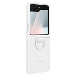 Mobilskal till Samsung Galaxy Z Flip 7 FE Silikon Ringhållare - Vit