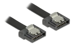 DeLOCK SATA-kaapeli, flexi, 6Gbps, lukitussalpa, 0,5m, musta