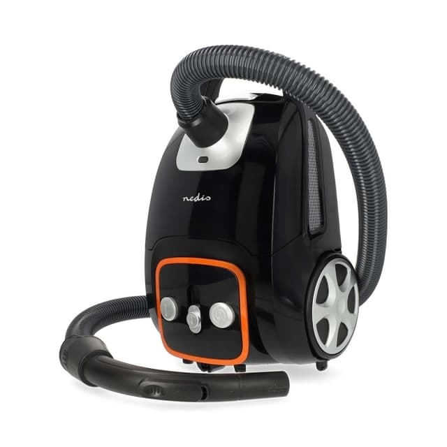 Nedis Dammsugare med påse | Med Påse | 700 W | Dammkapacitet: 3.0 l | Kombi Borste | aktionsradie: 9.00 m | Dammsugarens sugstyrning | H13 | Antracit / Orange / Svart