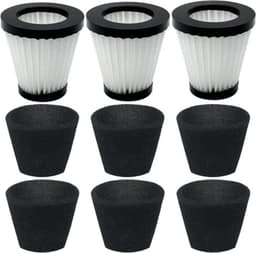 Dirt Devil F117 Ersättningsfilterkit, 3 patroner + 6 pads för hem