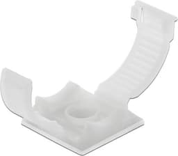 DeLOCK Cable holder w/ locking clip self-adhesive screwable natural