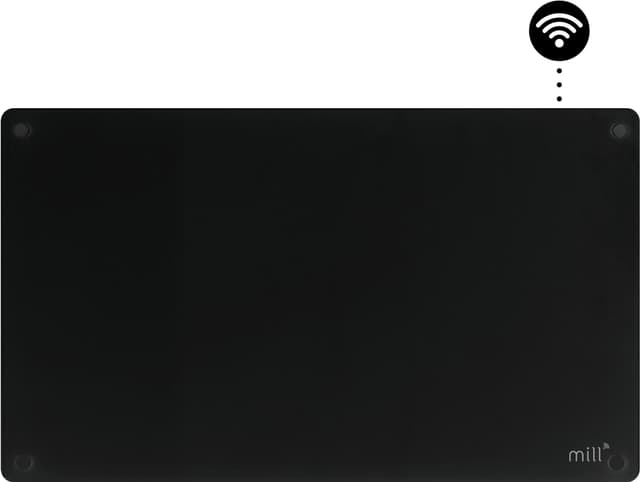 Mill Glass Smart WiFi panelvärmare GL700WIFI4BLACK