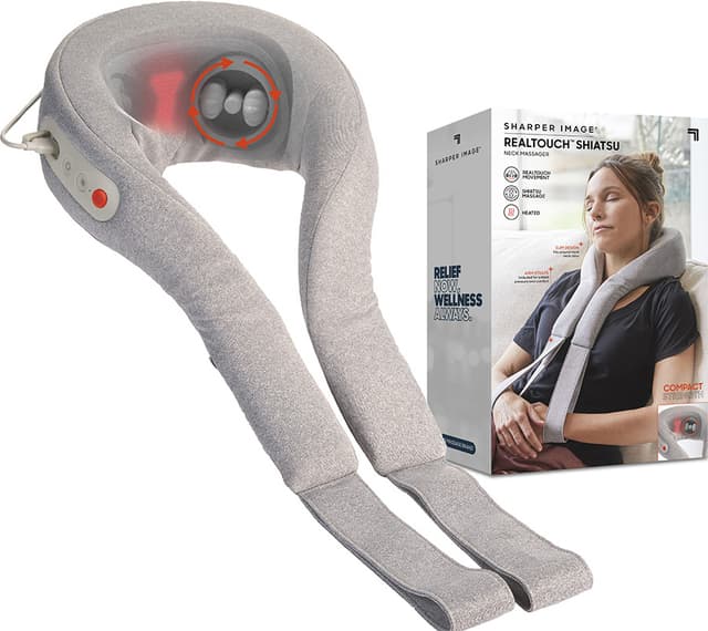 Sharper Image Realtouch Shiatsu nakke massageapparat 1245019591 (grå)
