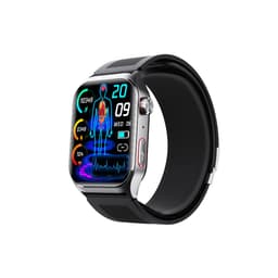 Smartwatch med medicinsk luftpumpe blodtryk, medicinsk ECG, 24/7 pulsmåling og søvnmonitorering - Black