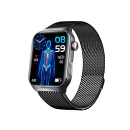 Smartwatch with Heart Rate, Blood Pressure, SpO2 Monitoring — JL7013A Chip, Bluetooth 5.3, IP76 Water Resistant Sort