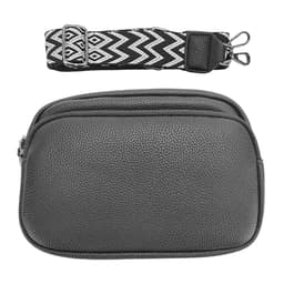Crossbody-veske, skulderveske av kunstskinn Sort
