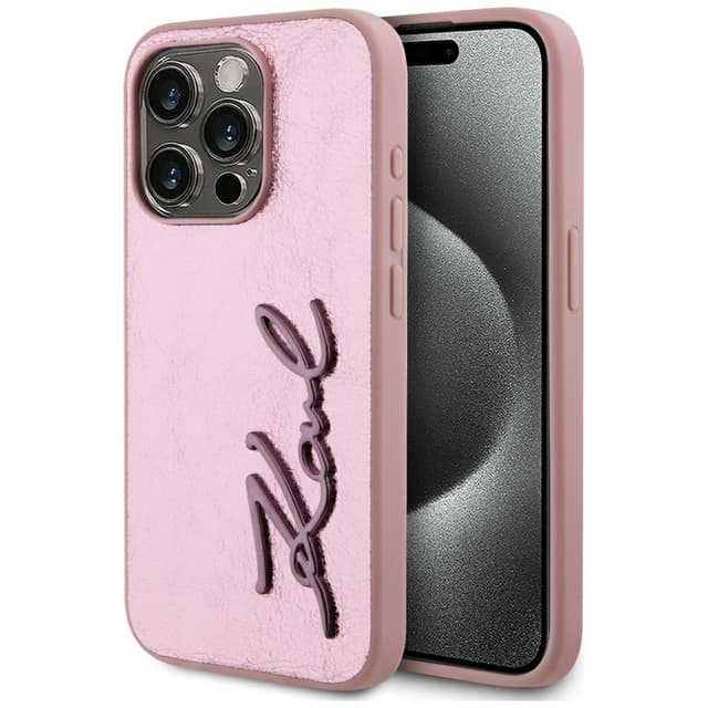Karl Lagerfeld Mobilskal till iPhone 15 Pro Max MagSafe Wrinkled Metal