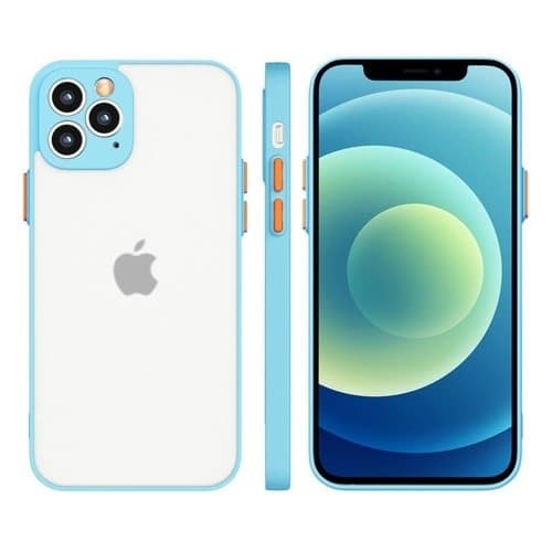 Milky Silicone Fleksibelt Gennemsigtigt Cover til Galaxy S21 Plus 5G - Blå
