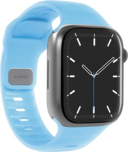Puro Glow urrem til Apple Watch Series 11/10 (lyseblå)