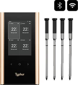 Typhur Sync Gold Quad matlagningstermometer WT04 (svart/guld)