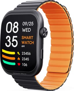 AUKEY SW-1U Smartwatch med To Magnetiske Remme, Zinklegeringshus Mørkegrå