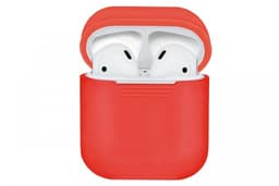 Silikoninen suojakotelo Apple Airpodsille, punainen