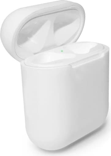 Blødt silikoneetui til Apple Airpods, hvid/transparent