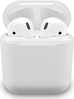 Silikoninen suojakotelo Apple Airpodsille, valkoinen