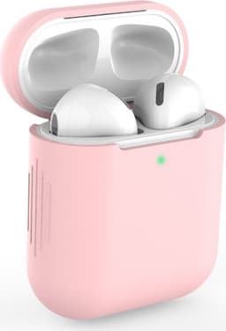 Silikoninen suojakotelo Apple Airpodsille, vaaleanpunainen