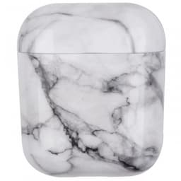 Marmorikuvioinen suojakotelo Apple Airpodsille, vaaleanharmaa