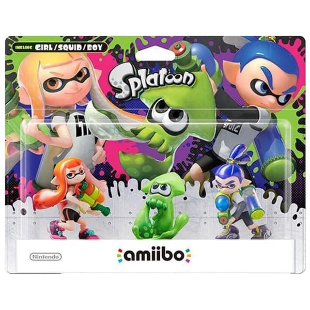Nintendo Amiibo Splatoon Trippel actionfigur (3-pack, Girl Squid Boy)