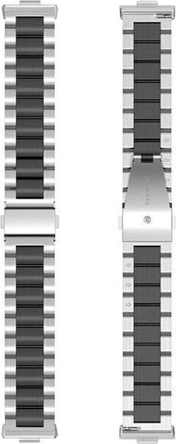 Klokkereim rustfritt stål til Huawei Watch Fit 5 Pro - Sølv/svart