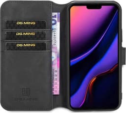 DG-Ming Lommebokdeksel 3-kort til iPhone 12 Pro Max - Black