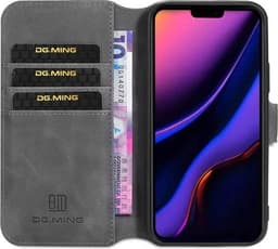 DG-Ming Lommebokdeksel 3-kort til iPhone 13 Pro Max - Grey