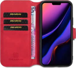 DG-Ming Lommebokdeksel 3-kort til iPhone 13 Pro Max - Red