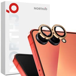 SKALO Samsung Z Flip7 NORTHJO Kamerasuoja Metallirengas - Kulta