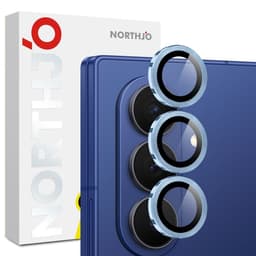 SKALO Samsung Z Fold7 NORTHJO Kamerasuoja Metallirengas - Sininen