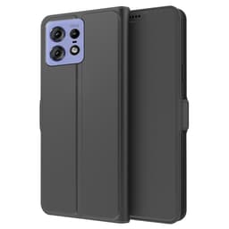 SKALO Motorola Edge 50 Pro 5G Lompakkokotelo Ultra-ohut muotoilu - Musta