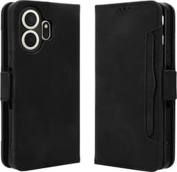 Til TCL NxtPaper 70 Pro 5G Lommebokdeksel med Kortlommer og Stativ Svart