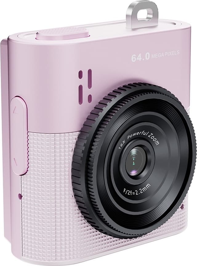 Kamera Digitalkamera 64MP 16x Digital Zoom 1.4"" IPS Skærm Foto Video - Lyserød