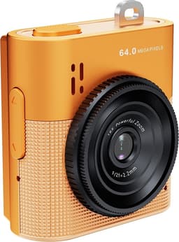 Kamera Digitalkamera 64MP 16x Digital Zoom 1.4"" IPS Skärm Foto Video - Orange