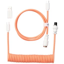 Keychron Custom Coiled Aviator 8K USB kabel (rosa oransje)